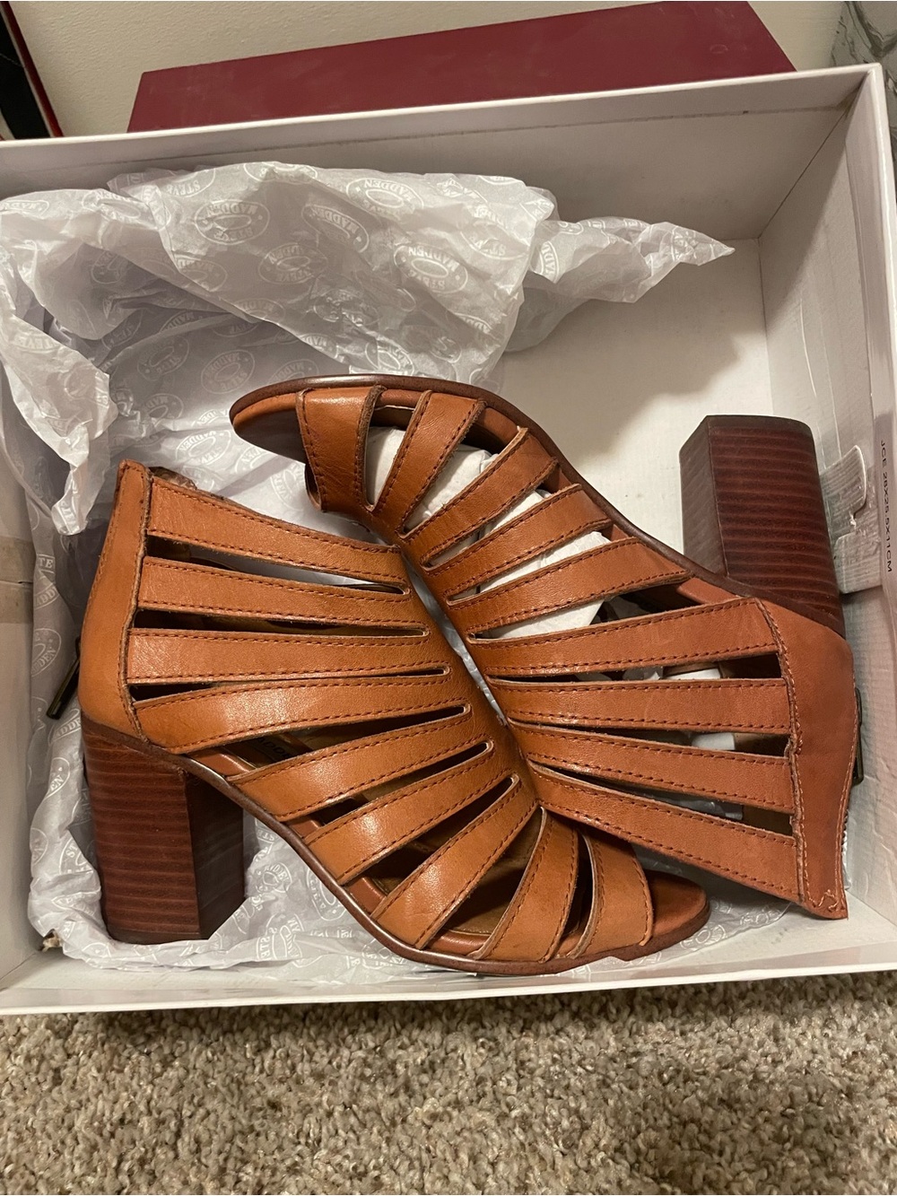 Steve madden Women’s Strappy Block Heel Sandals - Brown size 5